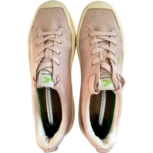 Cariuma Womens Fashion Sneakers Pink Low Top Lace Up Padded Canvas Casual 8 - Picture 7 of 13